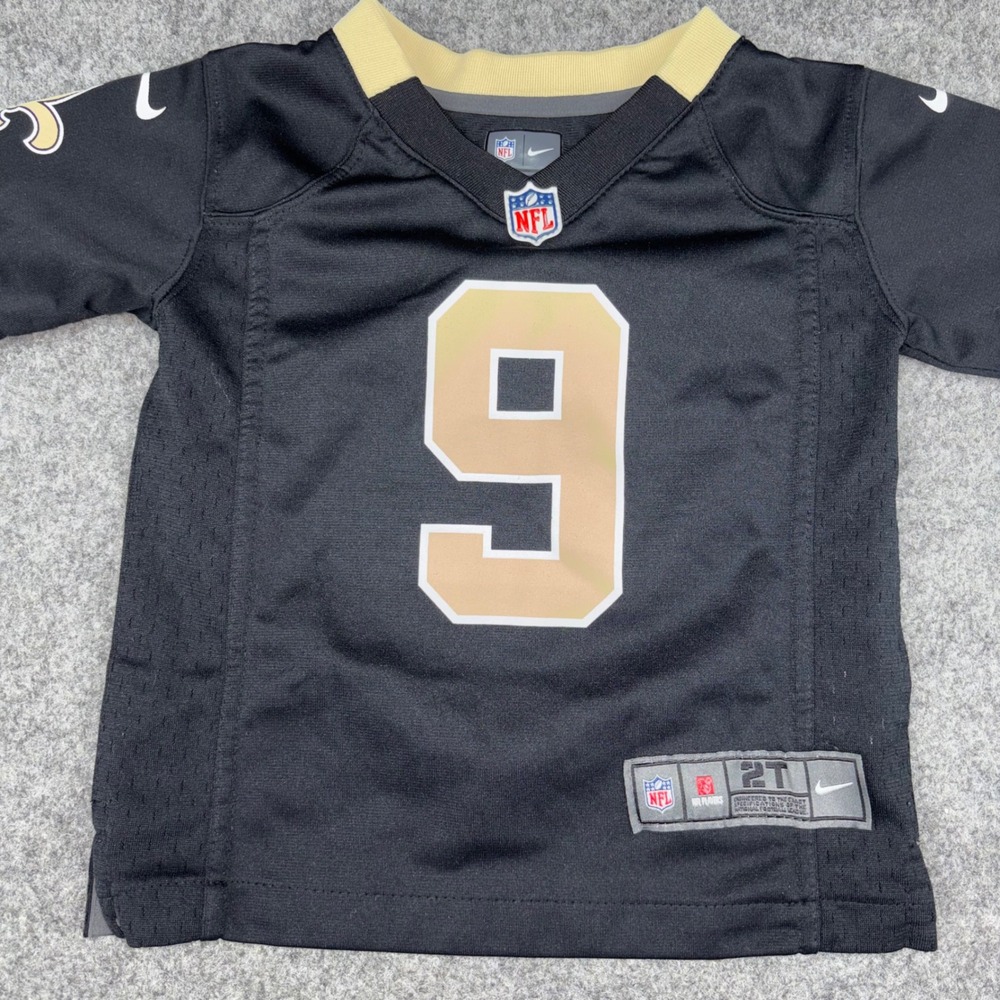 Nike New Orleans Saints Jersey Kids 2T Black Drew Brees 9 Football Sport NFL Fan